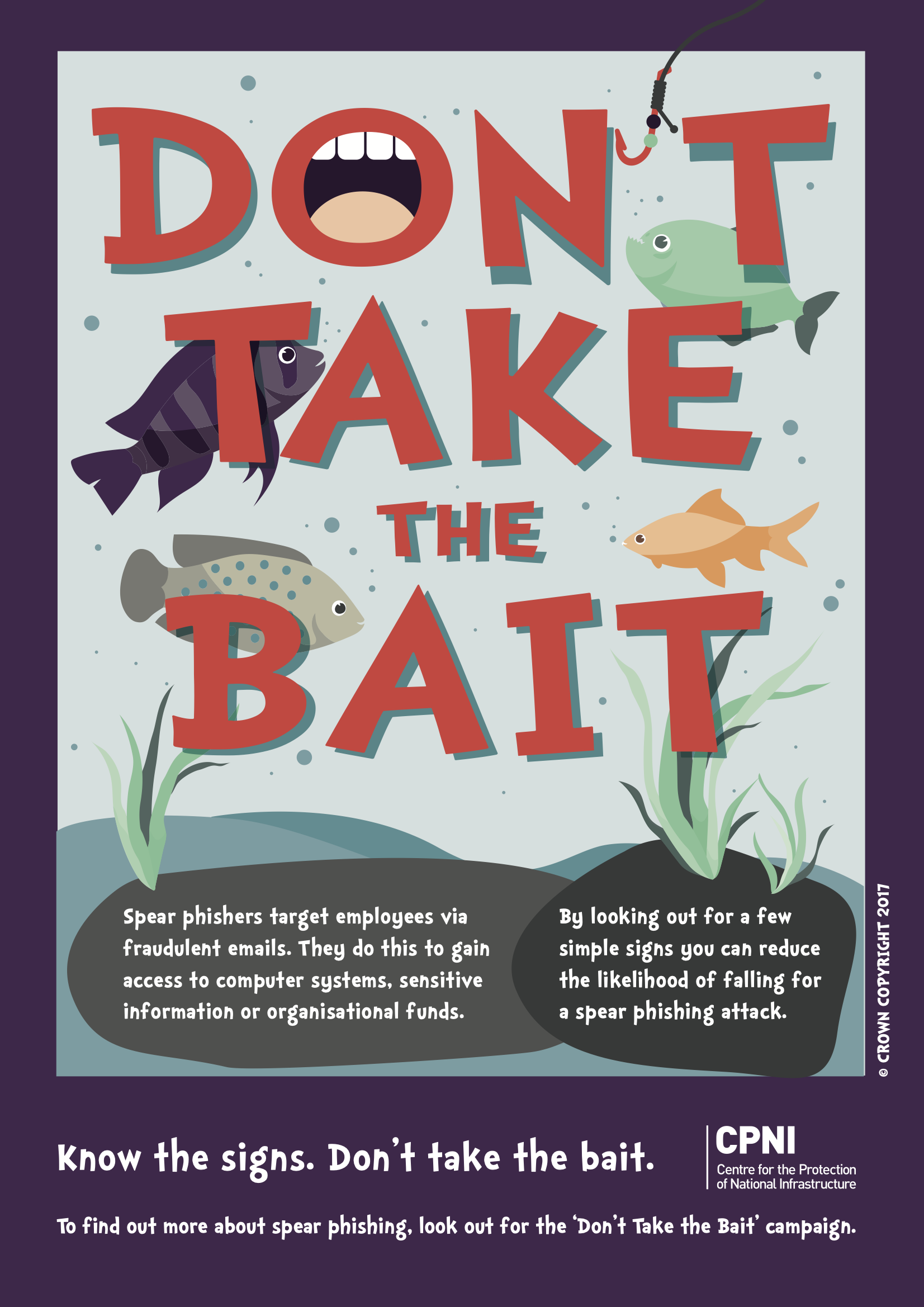 'Don't take the bait!' poster