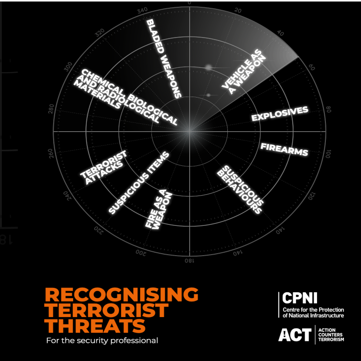 Front cover of recognising terrorist threat guidance